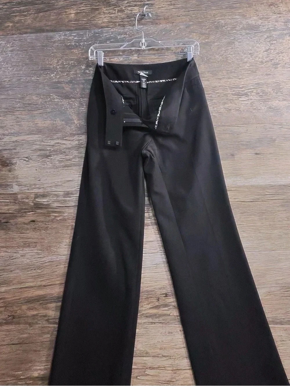 White House Black Market Black Wide-Leg Dress Pants